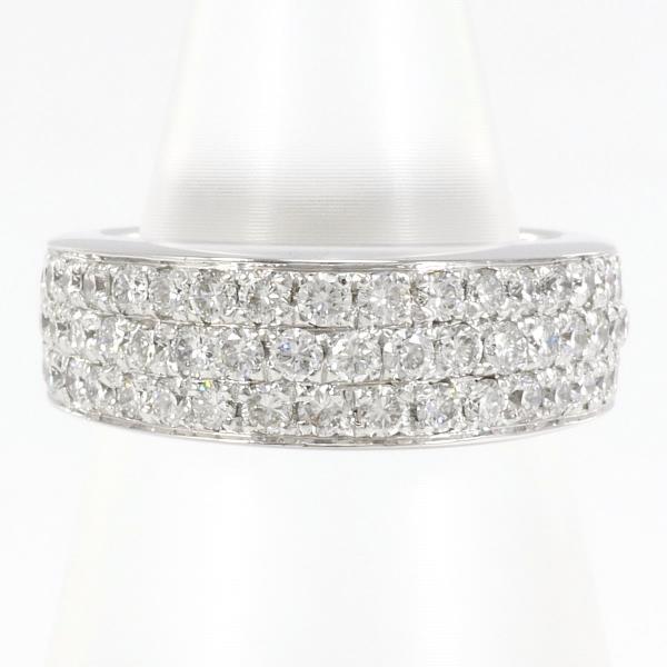 Piaget Millennium Ring in K18 White Gold with Diamonds, Size 10, Total Weight ~11.0g, Pre-Owned, Women's Jewelry