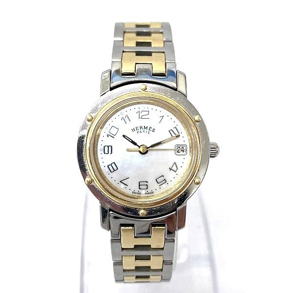 Hermes Clipper Ladies Quartz Watch CL4.220, White with Stainless Steel Strap CL4.220