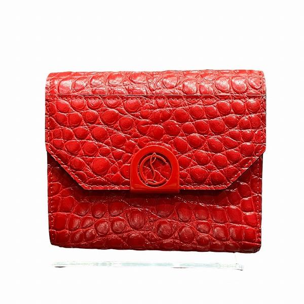 Christian Louboutin Leather Elisa Compact Wallet Leather Short Wallet 3205082 in Excellent condition