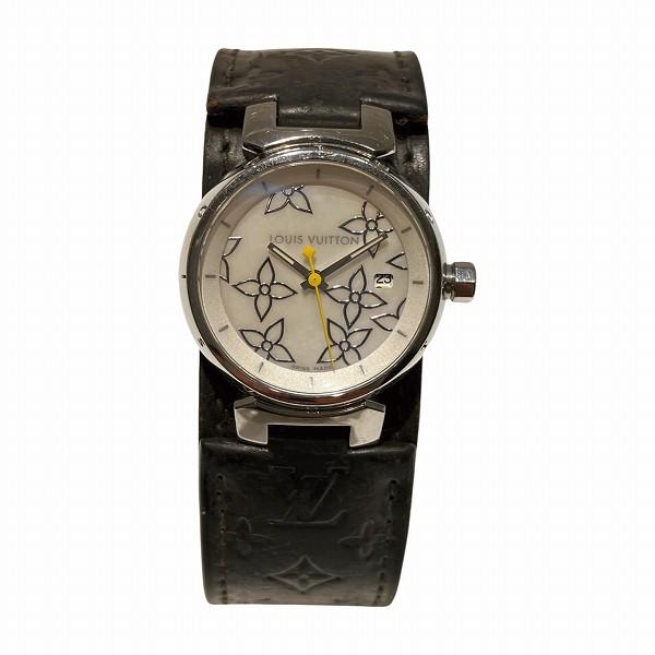 Louis Vuitton Tambour Ladies' White Quartz Watch with SS/Leather Q121C  Q121C