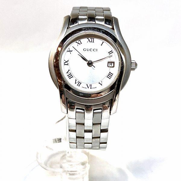 GUCCI 5500L Quartz, Silver Women's Wristwatch in Stainless Steel - Pre-owned  5500L