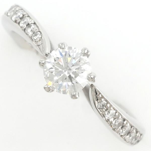 Ladies' Excelco Diamond PT900 Platinum Ring with 0.351ct & 0.135ct Diamonds, Size 6 (Pre-owned)
